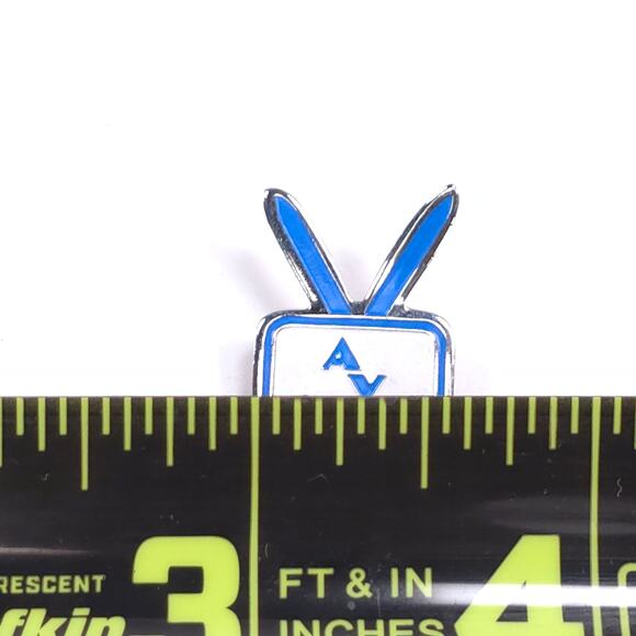 Vintage Alpine Valley Enamel Ski Pinback Pin - Picture 3 of 3